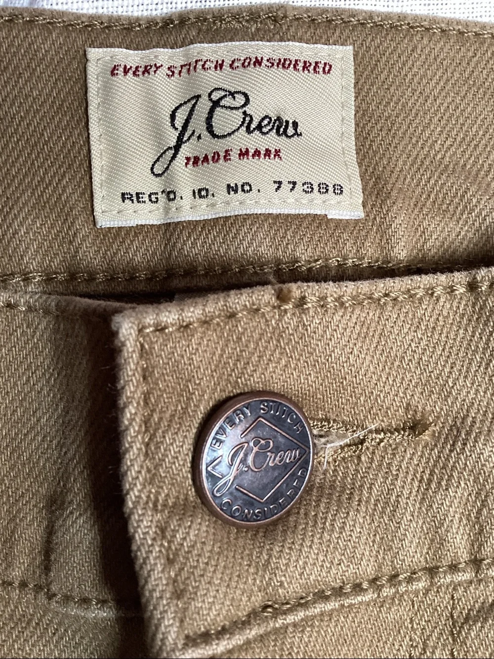 J. Crew Men's Khaki Straight-Leg Pants